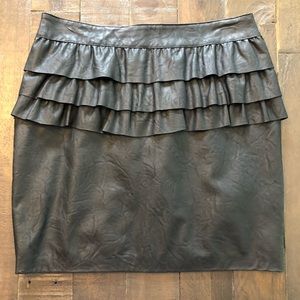 XXI Black Faux Leather Skirt